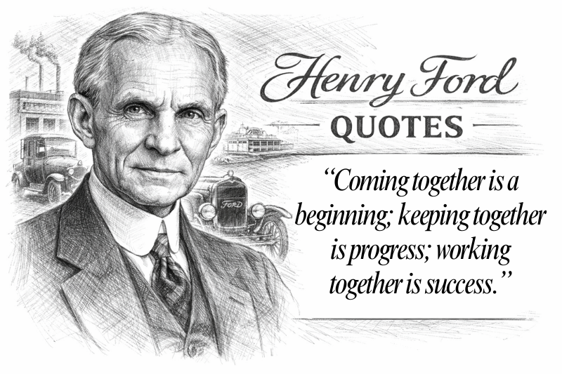 “Coming together is a beginning; keeping together is progress; working together is success.”