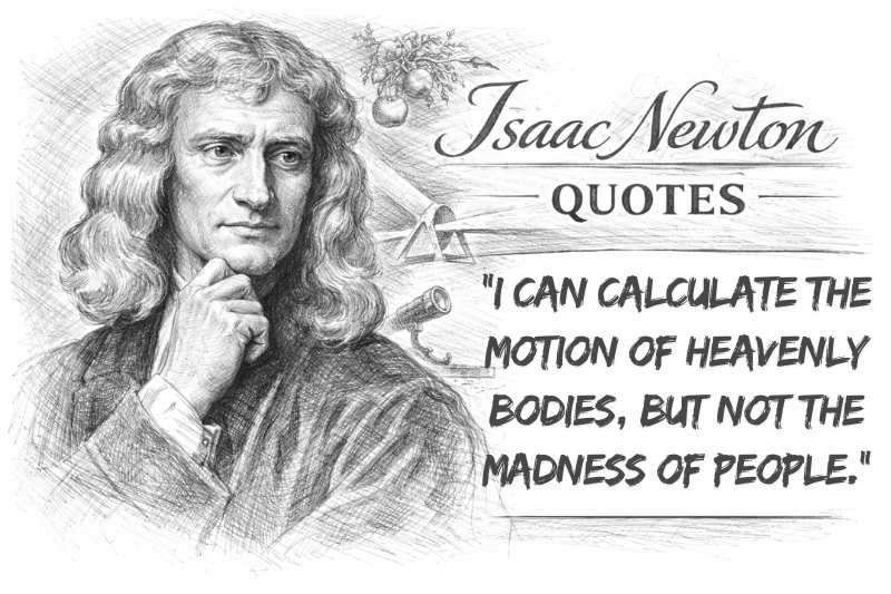 "I can calculate the motion of heavenly bodies, but not the madness of people."