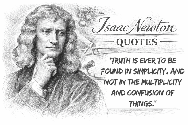 "Truth is ever to be found in simplicity, and not in the multiplicity and confusion of things."