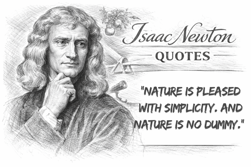 "Nature is pleased with simplicity. And nature is no dummy." 