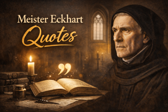 Inspirational Meister Eckhart quotes about spiritual awakening, silence, and divine wisdom.
