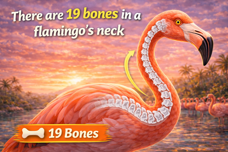 Close-up of flamingo neck showing its long flexible structure