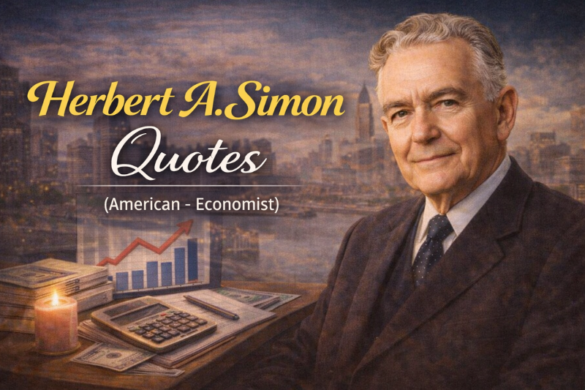 Herbert A. Simon inspirational quotes about decision making, knowledge, productivity, innovation, and positive life lessons