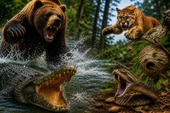 7 ways to die from wildlife encounters – crocodile shark lion tiger deadly attacks