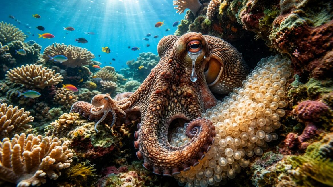 “Mother octopus guarding thousands of eggs for 4.5 years – shocking interesting facts about octopus tragic life cycle and ultimate maternal sacrifice”